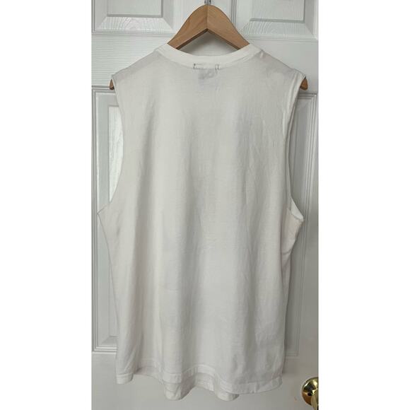LA Girl white black tank top Forever 21 Los Angeles Size Large - Picture 3 of 7